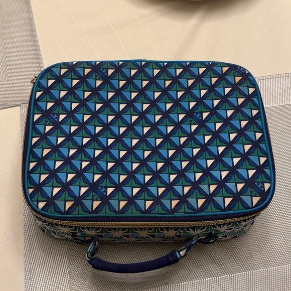 Tory Burch Accessories - TORY BURCH Target/Neiman Marcus Insulated Geometric LUNCH BOX Blue Green Gold